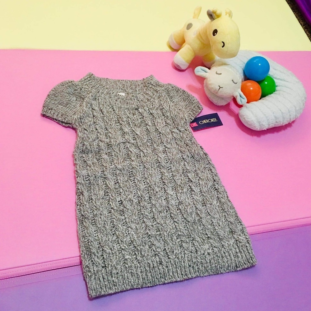 Girl's Toddler Cherokee Dress Sweater Knit Ribbed - Picture 2 of 4